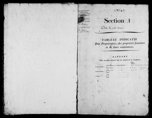 Etat de sections.