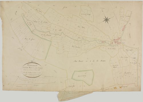 Nancuise, section A, le Couchant, feuille 5.géomètre : Sauldubois