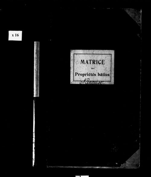Matrice des propriétés bâties.