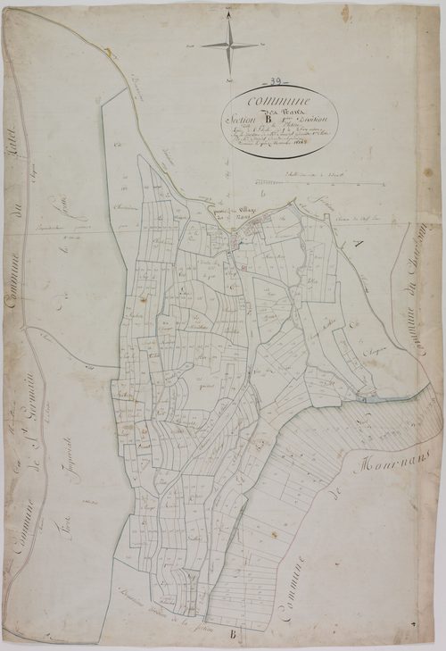 Nans (Les), section B, la Platière, feuille 1.