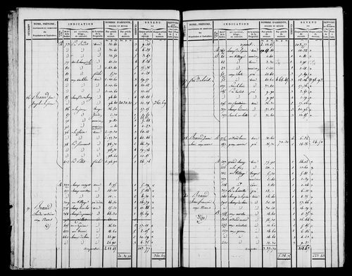 Etat de sections et matrice foncière.