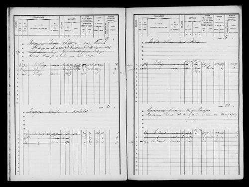 Matrice des propriétés bâties.