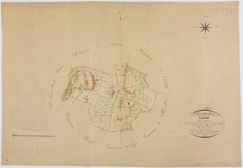 Nantey, tableau d'assemblage.géomètre : Rosset