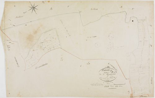 Nantey, section B, Montrochat, feuille 2.géomètre : Rosset