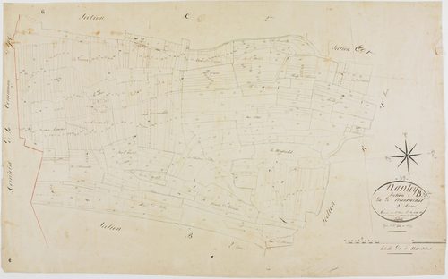 Nantey, section B, Montrochat, feuille 3.géomètre : Rosset