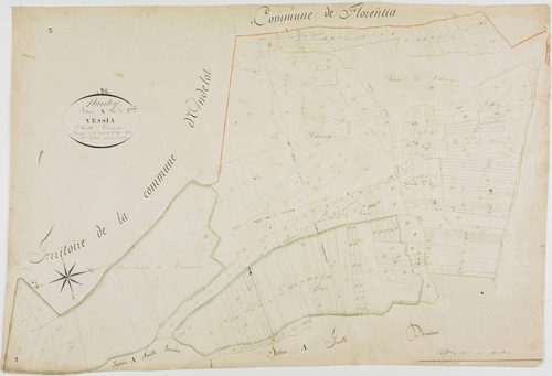 Nantey, section A, Vessia, feuille 3.géomètre : Grenier