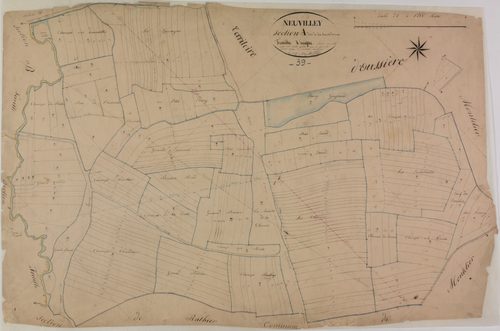 Neuvilley, section A, la Blanche des Charmes, feuille unique.