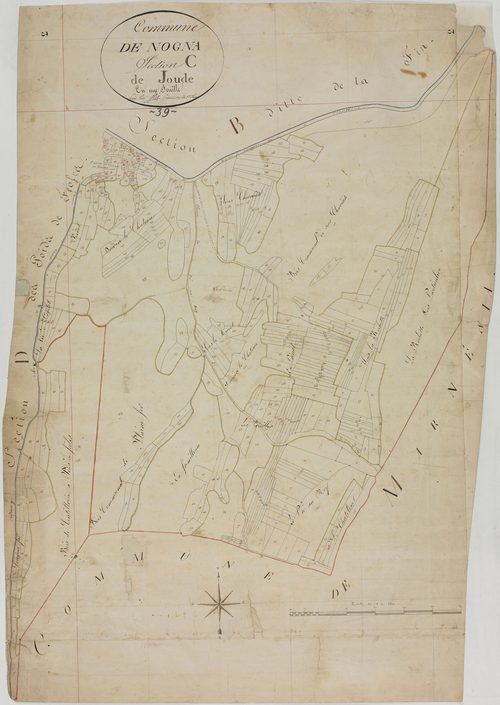 Nogna, section C, Joude, feuille unique.géomètre : Félix