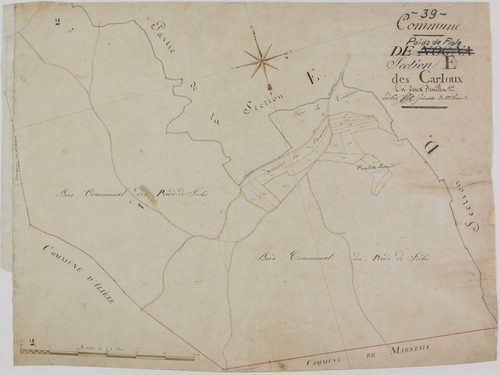Nogna, section E, les Carloux, feuille 2.