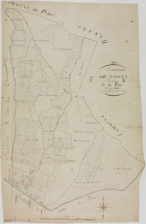 Nogna, section B, la Fin, feuille unique.géomètre : Félix