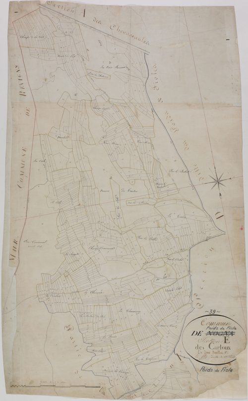 Nogna, section E, les Carloux, feuille 1.