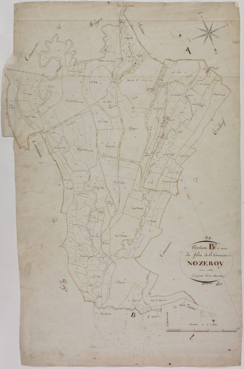 Nozeroy, section B, feuille 1.