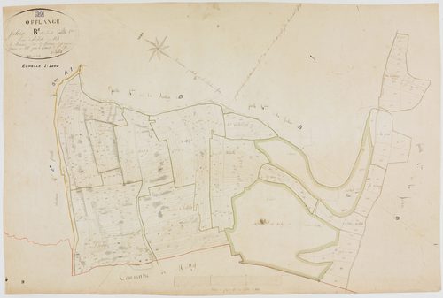 Offlanges, section B, le Levant, feuille 5.géomètre : Billet