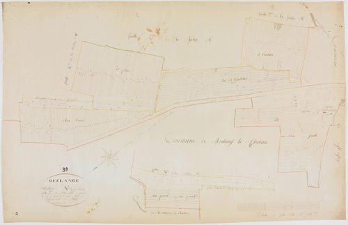 Offlanges, section A, le Couchant, feuille 3.géomètre : Billet