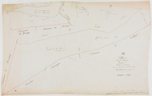 Offlanges, section B, le Levant, feuille 7.géomètre : Billet