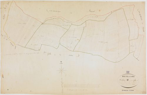 Offlanges, section B, le Levant, feuille 1.géomètre : Billet