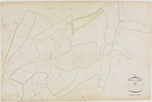 Offlanges, section B, le Levant, feuille 3.géomètre : Billet