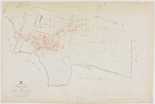 Offlanges, section A, le Couchant, feuille 1.géomètre : Billet