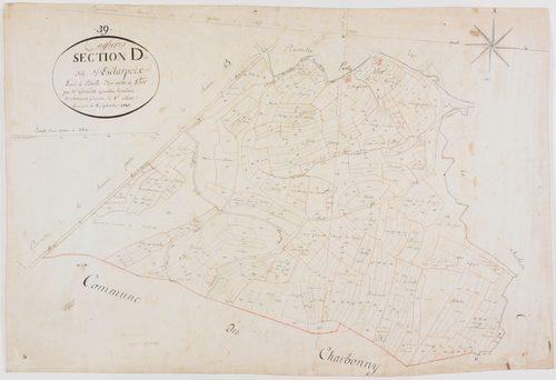 Onglières, section D, Esétarpoix, feuille unique.géomètre : Girardet et Savourot