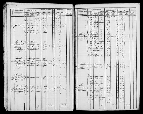 Etat de sections et matrice foncière.
