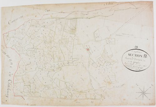 Onglières, section B, la Fougère, feuille 2.géomètre : Girardet et Savourot