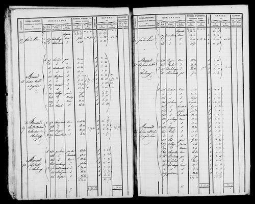 Etat de sections et matrice foncière.