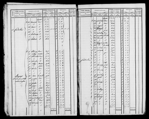 Etat de sections et matrice foncière.
