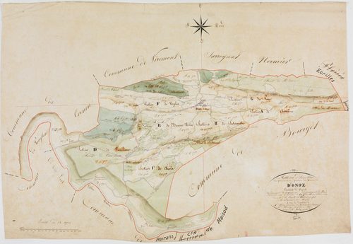 Onoz, tableau d'assemblage.géomètre : Tabey