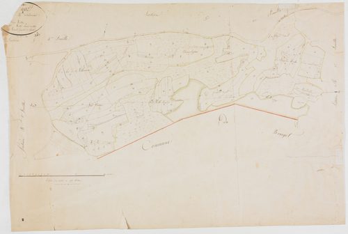 Onoz, section A, les Charières, feuille 2.géomètre : Romand