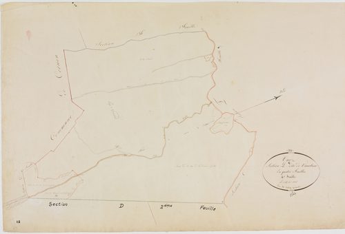 Onoz, section D, Vaucluse, feuille 4.géomètre : Tabey
