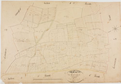 Orbagna, section A, les Grands Prés, feuille 3.géomètre : Bénier