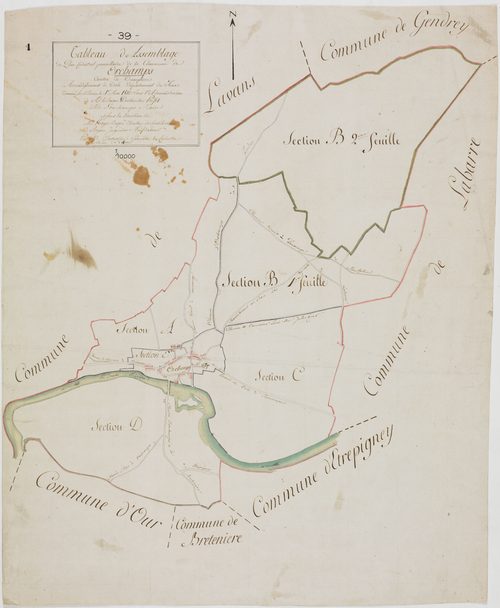 Orchamps, tableau d'assemblage.géomètre : Chavassine