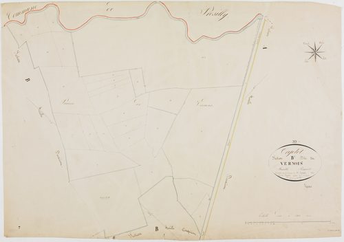 Orgelet, section B, le Vernois, feuille 1.géomètre : Parent