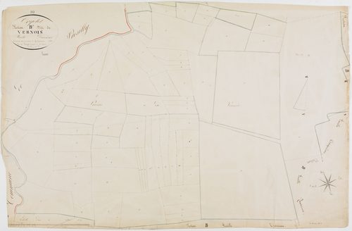 Orgelet, section B, le Vernois, feuille 2.géomètre : Parent