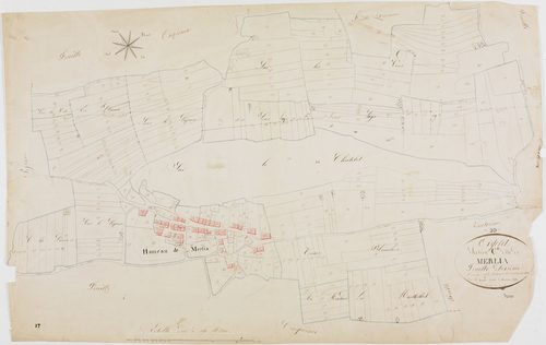 Orgelet, section C, Merlia, feuille 6.géomètre : Guyard