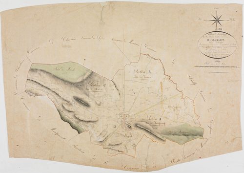 Orgelet, tableau d'assemblage.géomètre : Parent