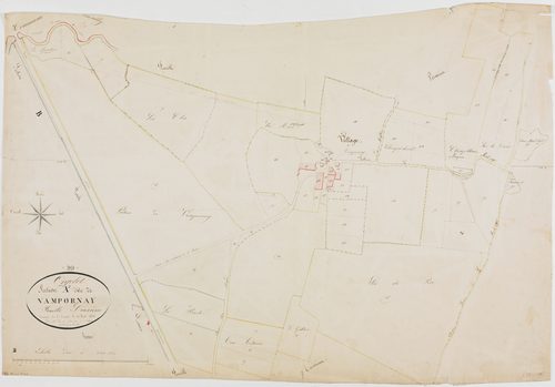 Orgelet, section A, Vampornay, feuille 2.géomètre : Parent