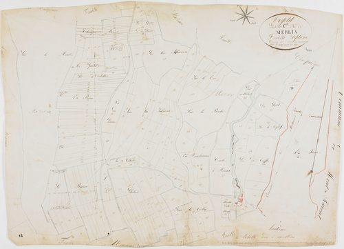 Orgelet, section C, Merlia, feuille 7.géomètre : Guyard