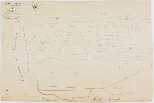 Orgelet, section C, Merlia, feuille 8.géomètre : Guyard