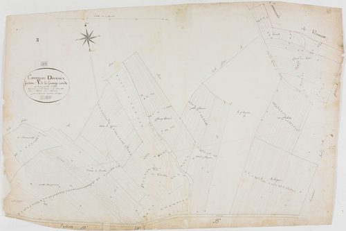 Ougney, section A, Grange Ronde, feuille 2.géomètre : E. F. Prost
