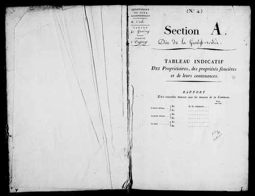 Etat de sections.