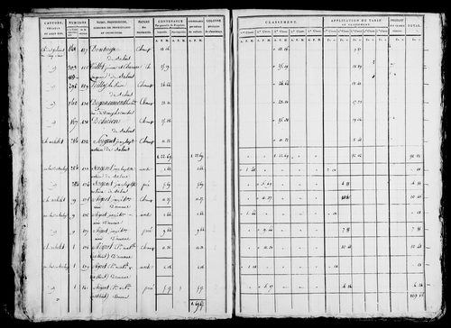 Etat de sections et matrice foncière.