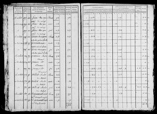 Etat de sections et matrice foncière.