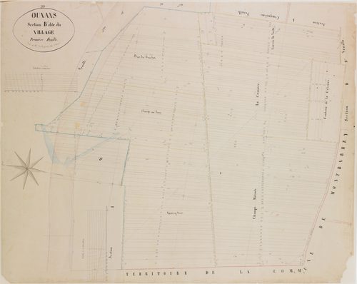 Ounans, section B, le Village, feuille 1.géomètre : Olivier et Grenier