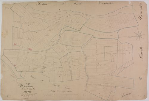 Oussières, section A, les Settes, feuille 5.