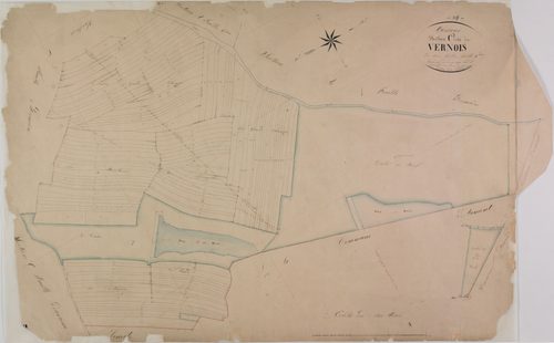 Oussières, section C, le Vernois, feuille 3.