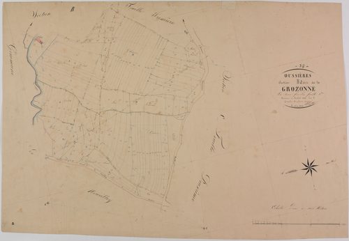 Oussières, section B, la Grozonne, feuille 2.
