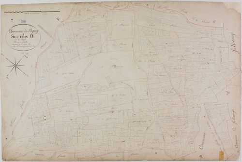 Pagney, section D, la Paule, feuille 1.