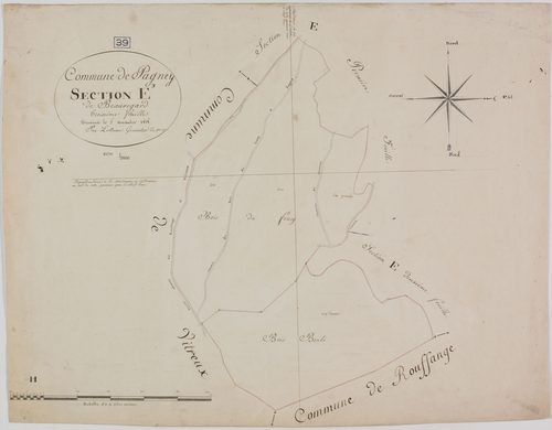 Pagney, section E, Beauregard, feuille 3.