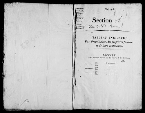 Etat de sections.
